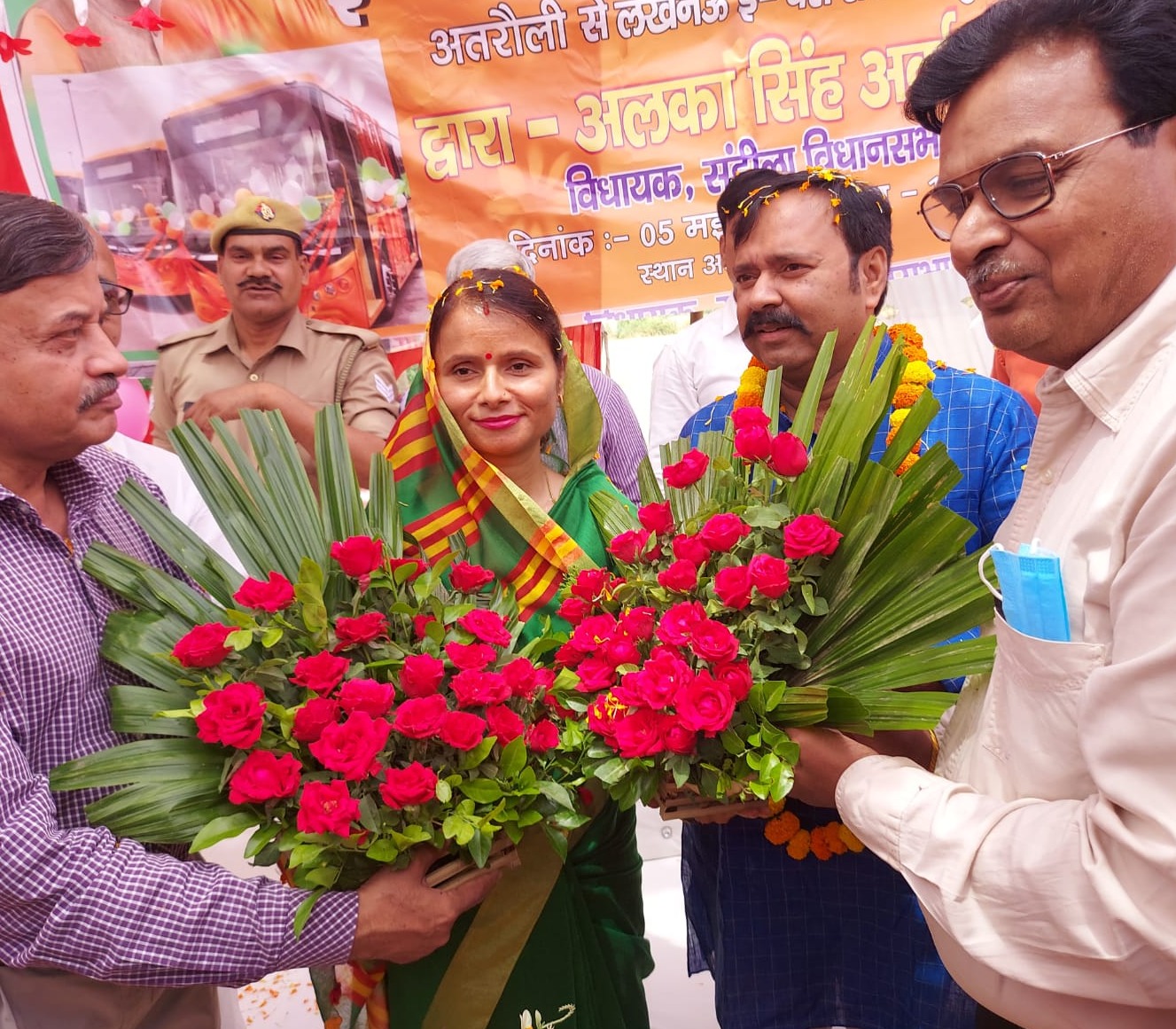 Inauguration of Electric Buses from Lucknow to Atrauli 